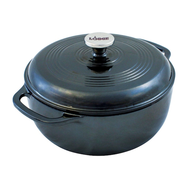 Lodge Cast Iron Dutch Oven 10.5 in. 6 qt Black